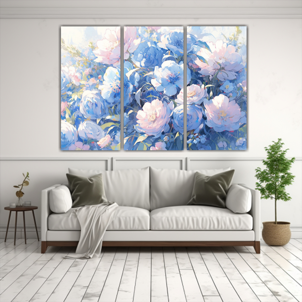 pintura-en-lienzo-de-flores-en-tonos-rosa-y-azul-vintage-arte-de-pared-1