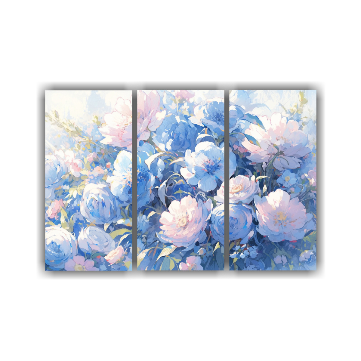 pintura-en-lienzo-de-flores-en-tonos-rosa-y-azul-vintage-arte-de-pared
