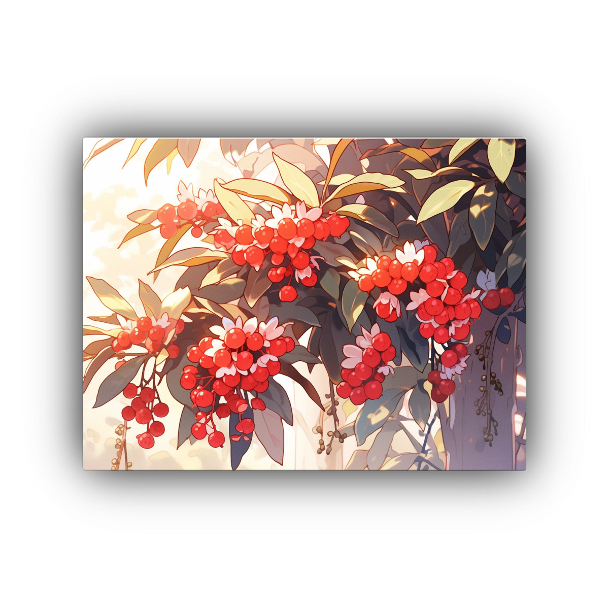 pintura-lienzo-arbutus-rojo-en-ambiente-neonoir-pop