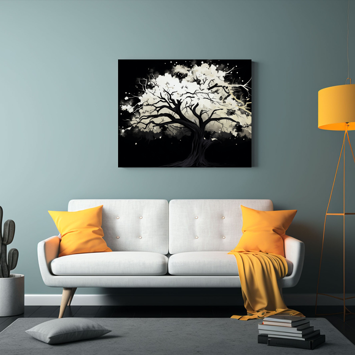 pintura-lienzo-cuadro-contraste-roble-en-blanco-y-negro-neonoir-1