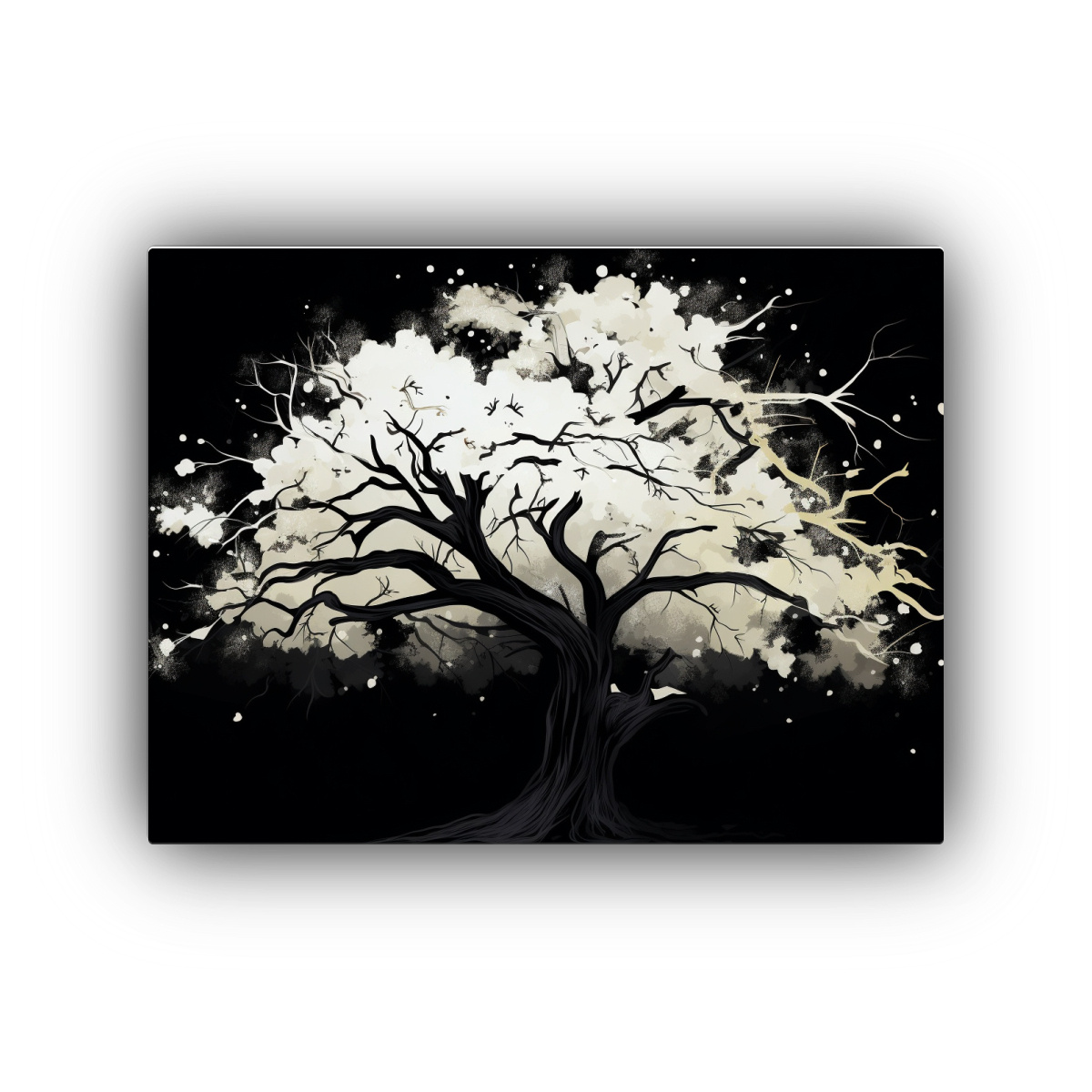 pintura-lienzo-cuadro-contraste-roble-en-blanco-y-negro-neonoir