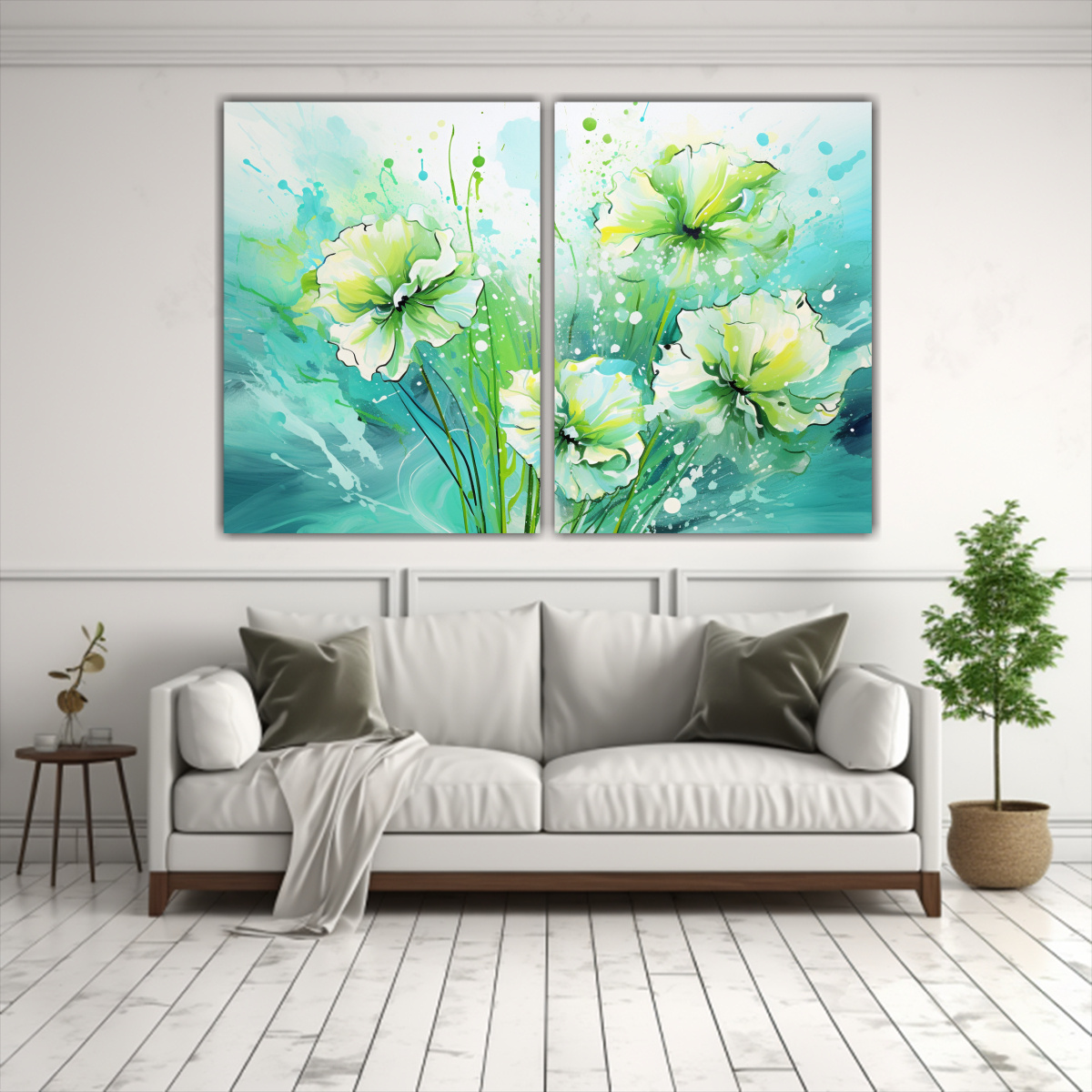 pinturas-abstractas-de-flores-en-tonos-verde-y-turquesa-1-1