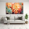 pinturas-abstractas-de-flores-suculentas-en-colores-naranja-y-rosa-1