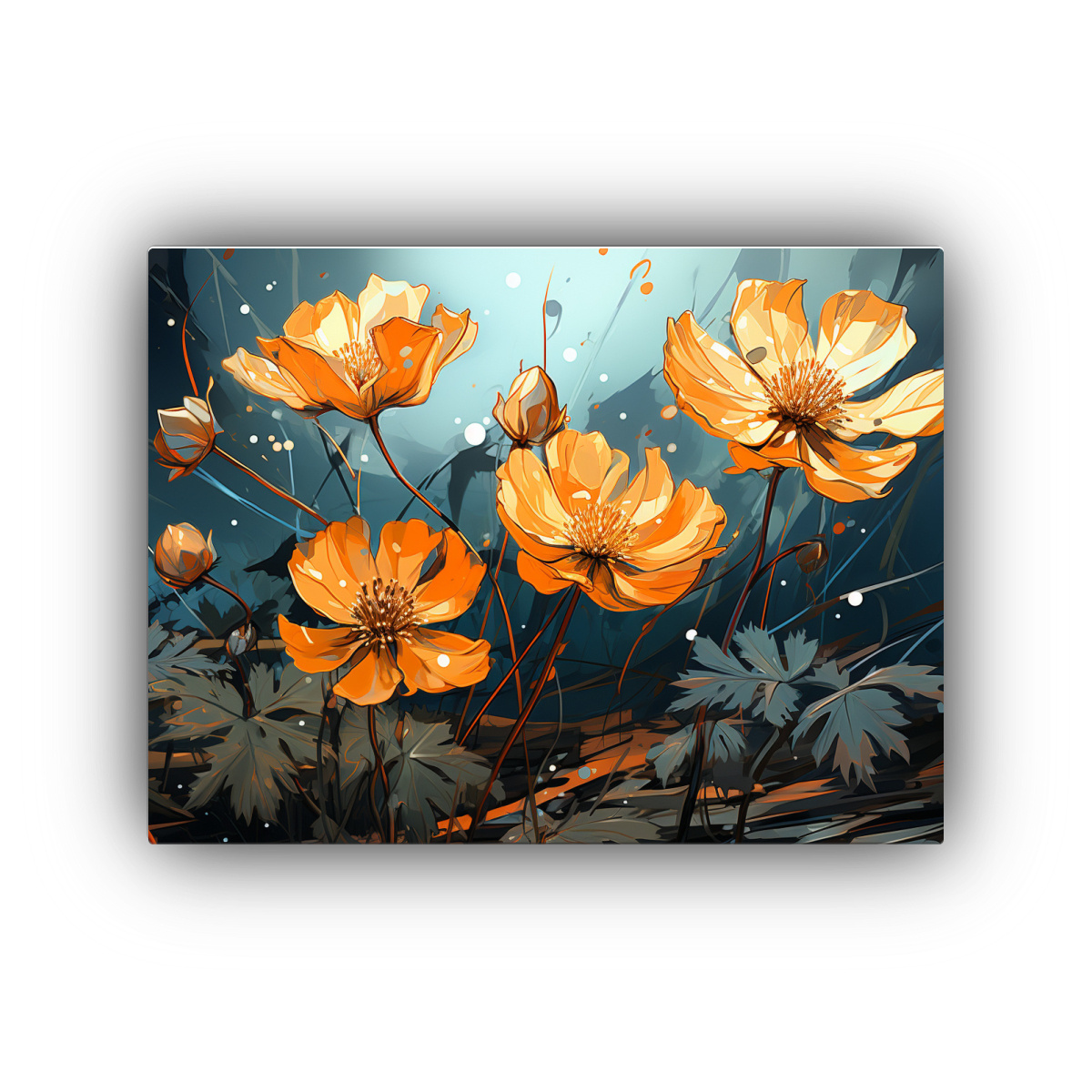 pinturas-de-ambiente-neonoir-en-tonos-naranja-con-hierbas-de-cilantro-