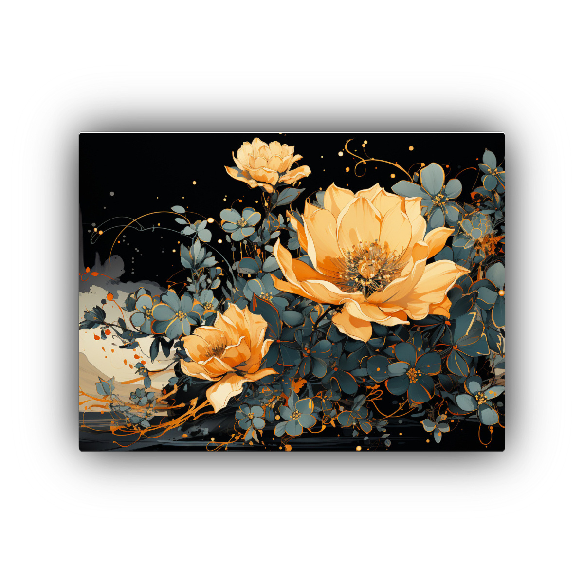 pinturas-de-decoraci-n-cactus-en-dorado-y-negro-con-atm-sfera-neonoir