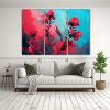 pinturas-de-pared-ilustrativas-de-fireweed-en-colores-rojo-y-turquesa-en-atm-sfera-neonoir-1
