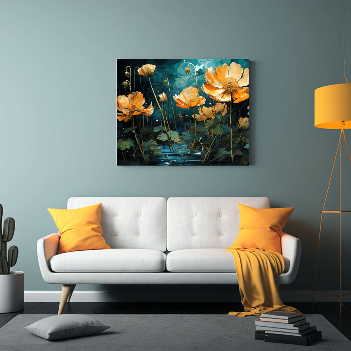 pinturas-decorativas-de-arte-concepto-detalle-flores-buttercups-en-tonos-verdes-1-1
