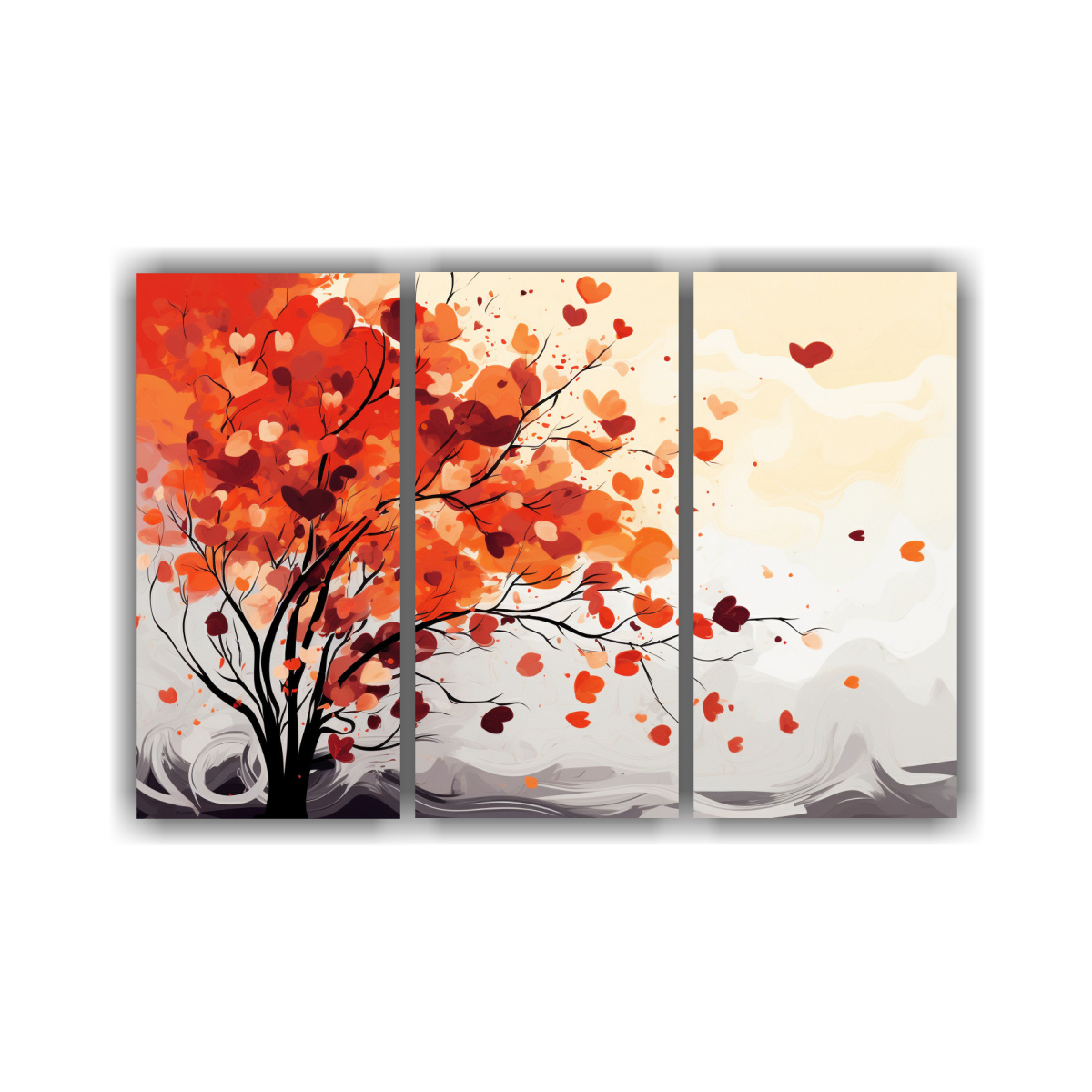 pinturas-decorativas-de-rbol-aspen-en-rojo-y-naranja-con-tema-elegante