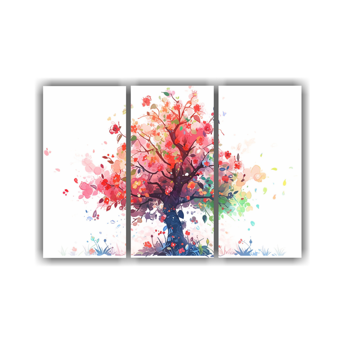 pinturas-decorativas-en-acuarela-de-rbol-frutal-en-agua