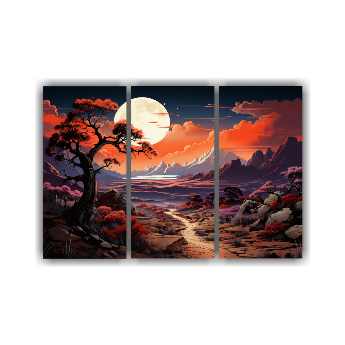 pinturas-decorativas-en-bastidor-telas-finas-con-enigm-ticas-l-neas-en-joshua-tree-p-rpura-y-naranja-