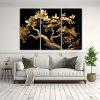 pinturas-decorativas-tres-cuadros-vanguardia-estilo-tropical-rbol-en-oro-y-negro-1