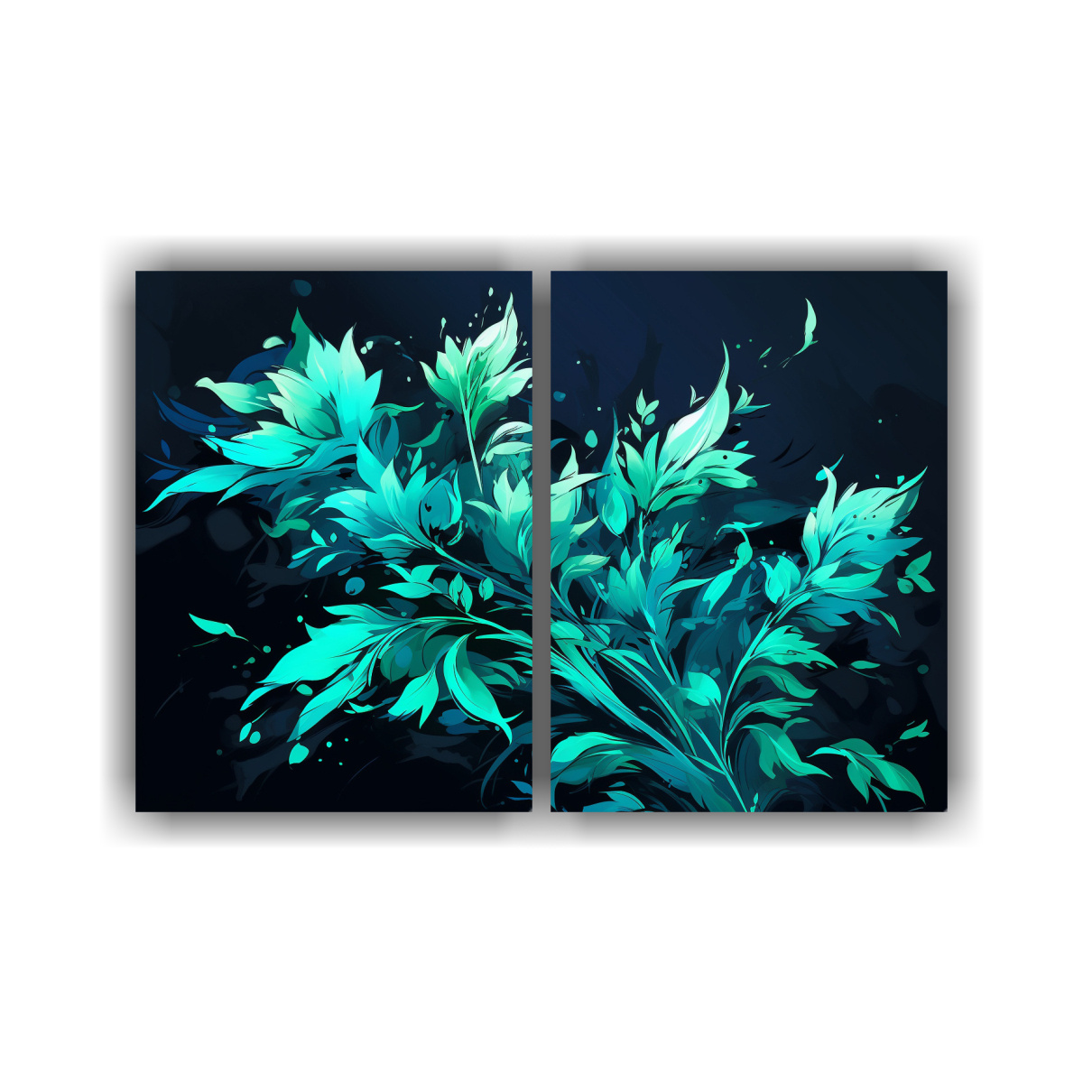 pinturas-minimalistas-de-hierbas-en-verde-y-turquesa-con-atm-sfera-neonoir