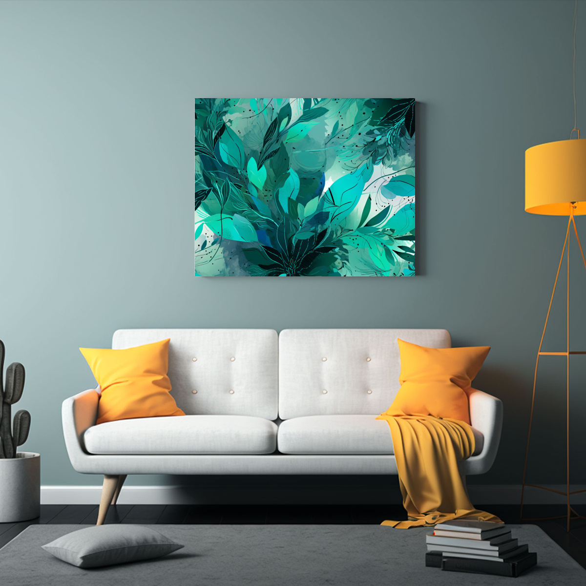 pinturas-tela-canvas-verde-y-turquesa-ambiente-neonoir-1-1