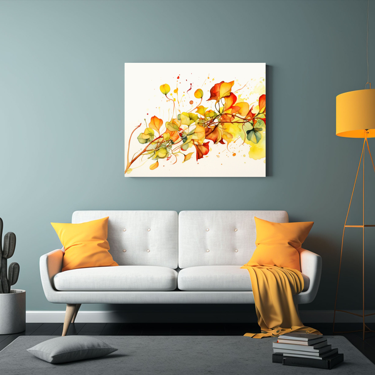regalo-tela-en-bastidor-estampada-flores-de-tilos-amarillo-y-rojo-1