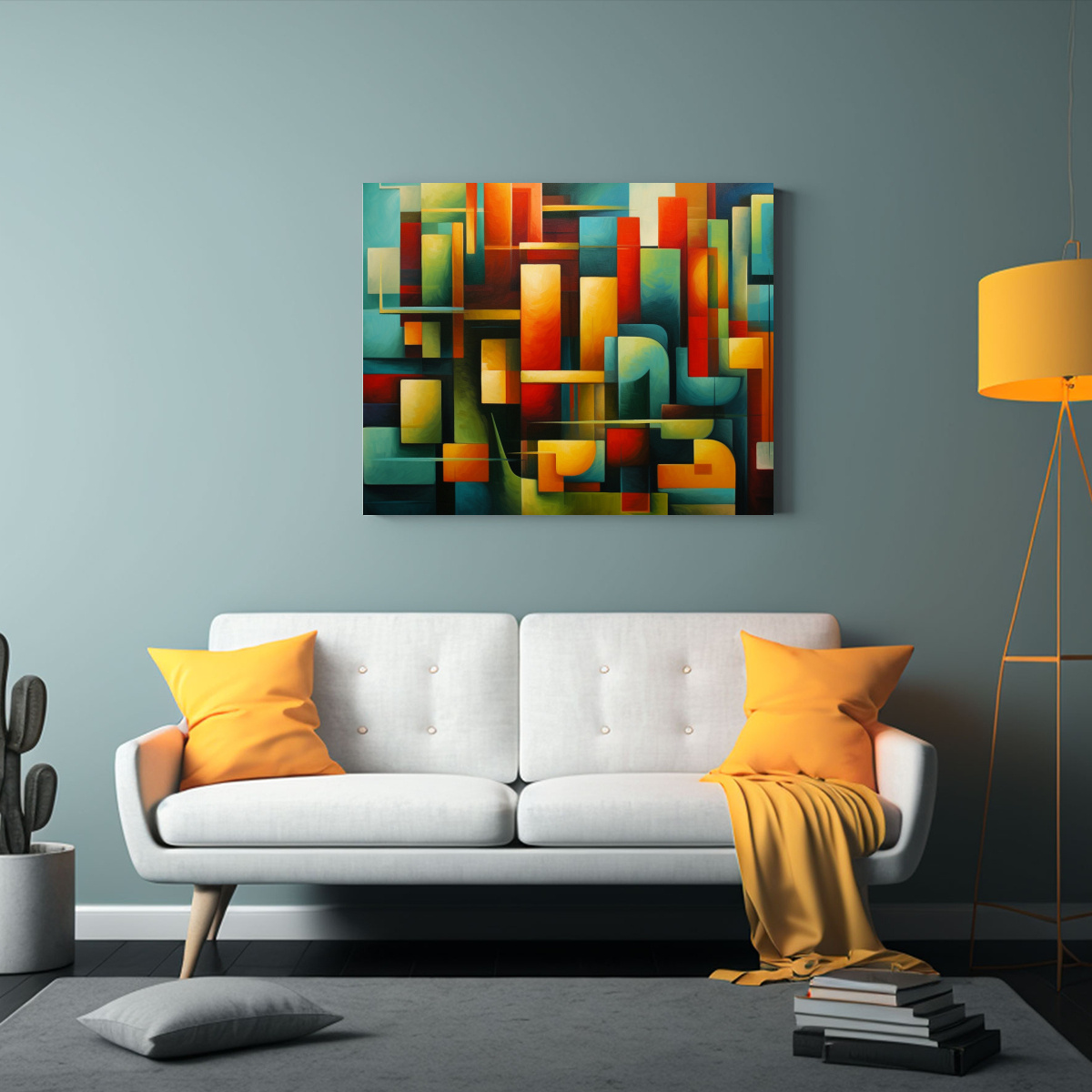 cuadro-abstracto-de-l-neas-finas-en-rojo-verde-y-amarillo-1