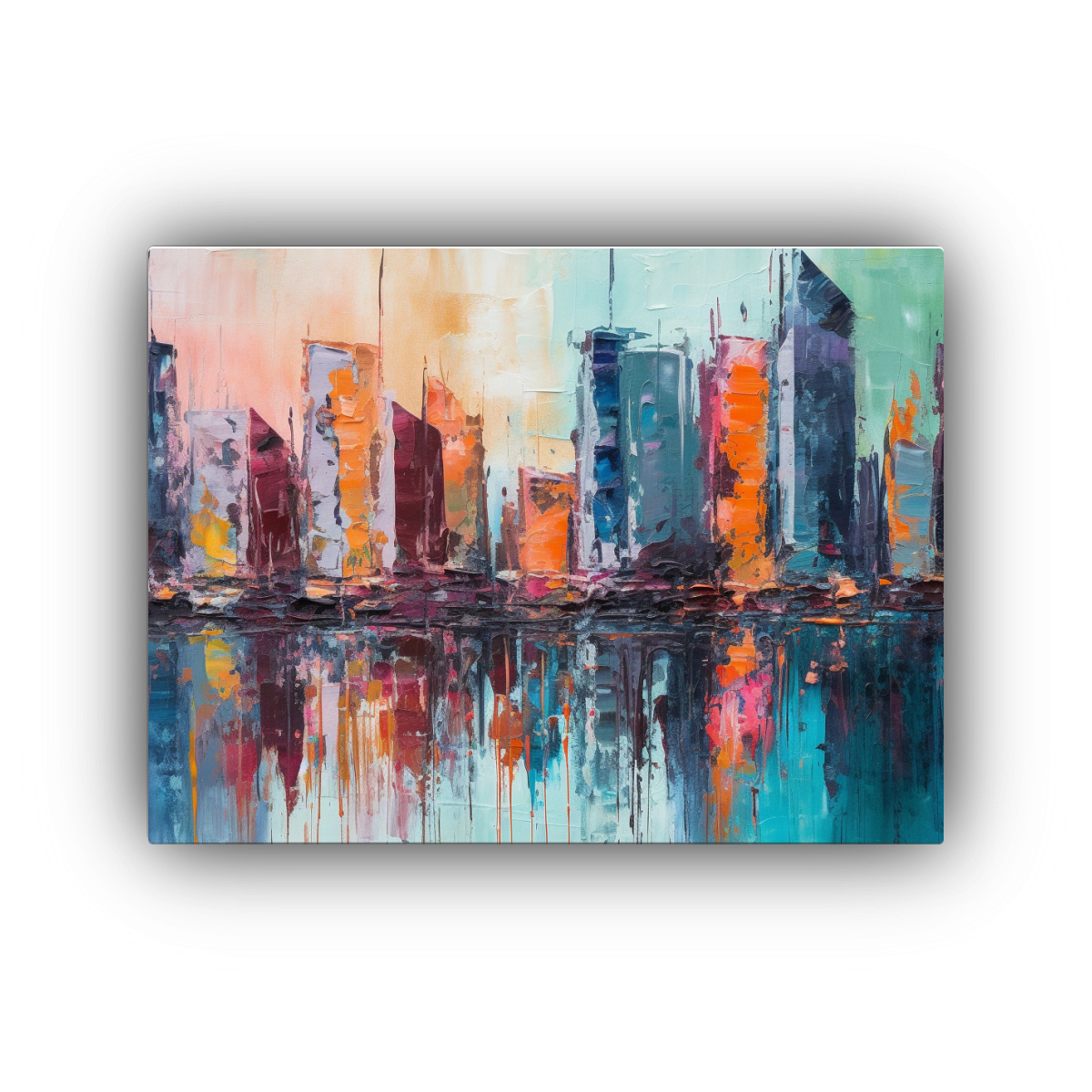 cuadro-ciudad-minimalista-rosa-en-lienzo-horizonte-urbano-ilustrado