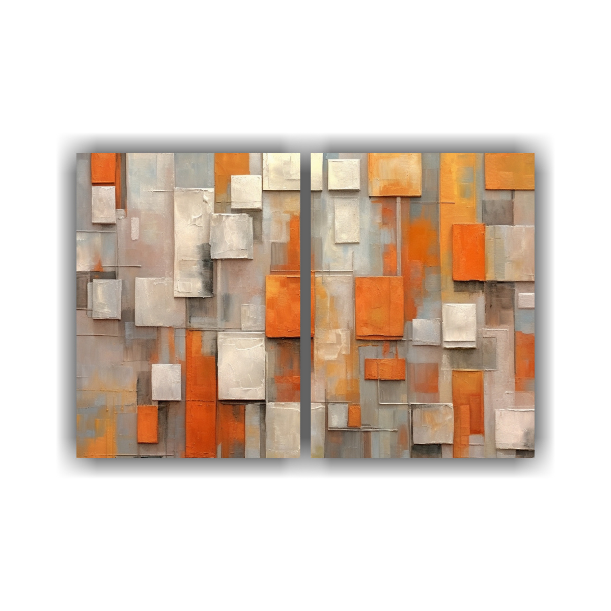 cuadro-cuadrado-con-azulejos-naranjas-marrones-y-grises