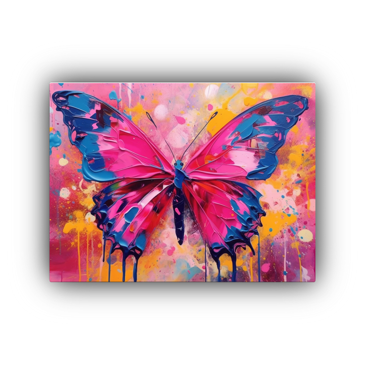 cuadro-de-tela-exclusivo-mariposa-volando-en-universo-arte-pop-