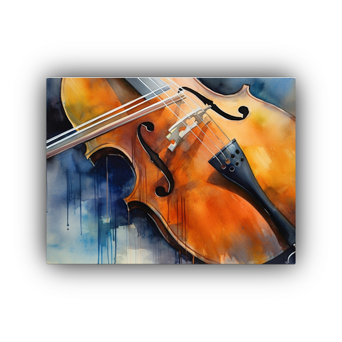 cuadro-de-tela-vanguardia-acuarela-contrabajo-y-arco-macro-closeup-