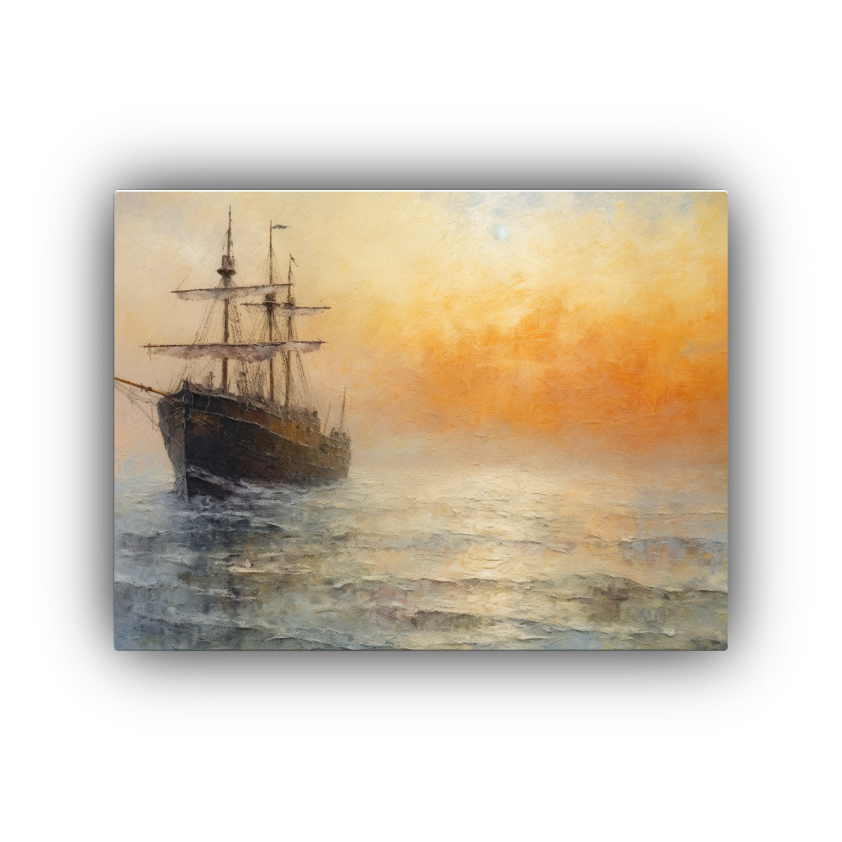 cuadro-marino-barco-costa-impresionista-leo-lienzo-