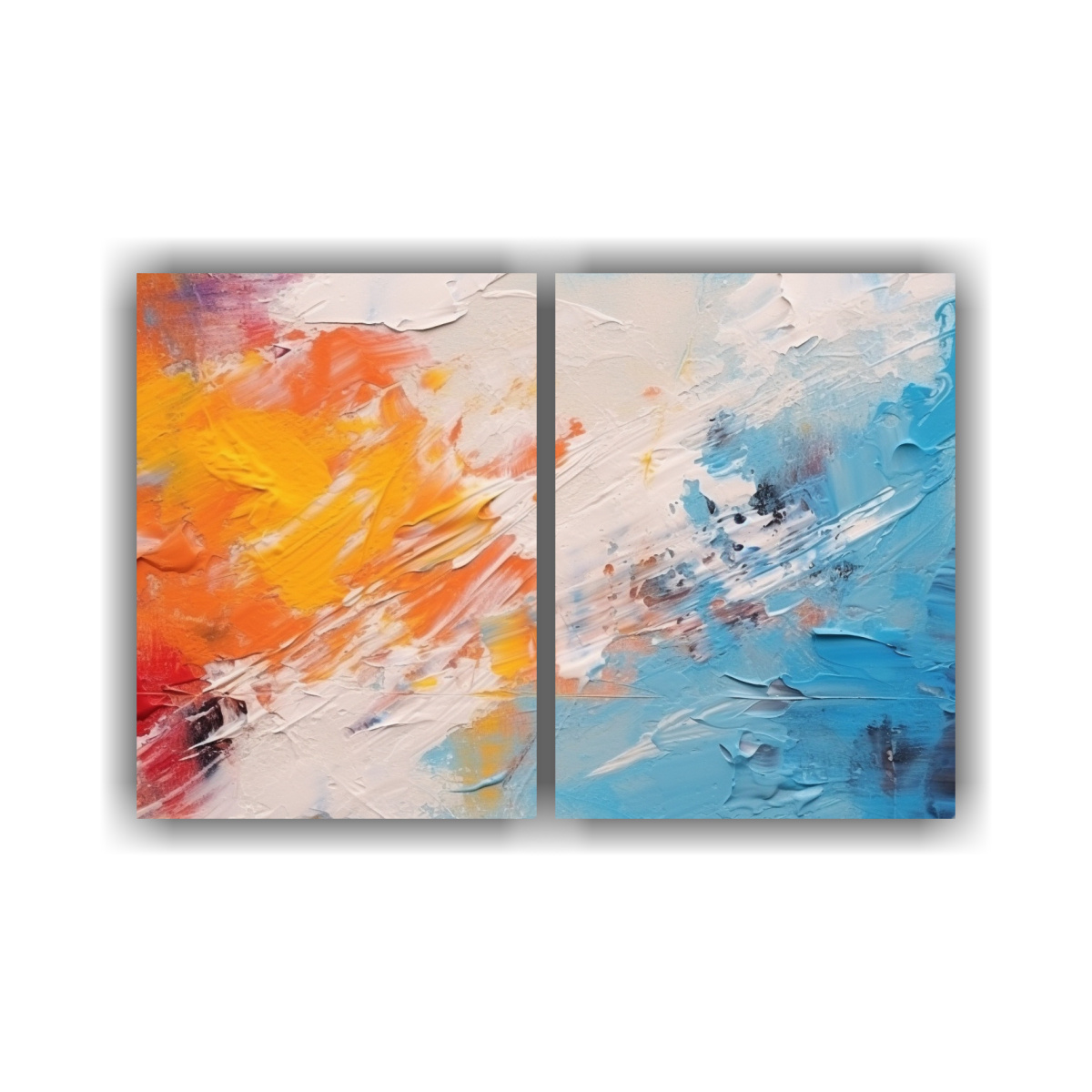 cuadros-abstractos-con-textura-grunge-en-bastidor-de-galer-a-