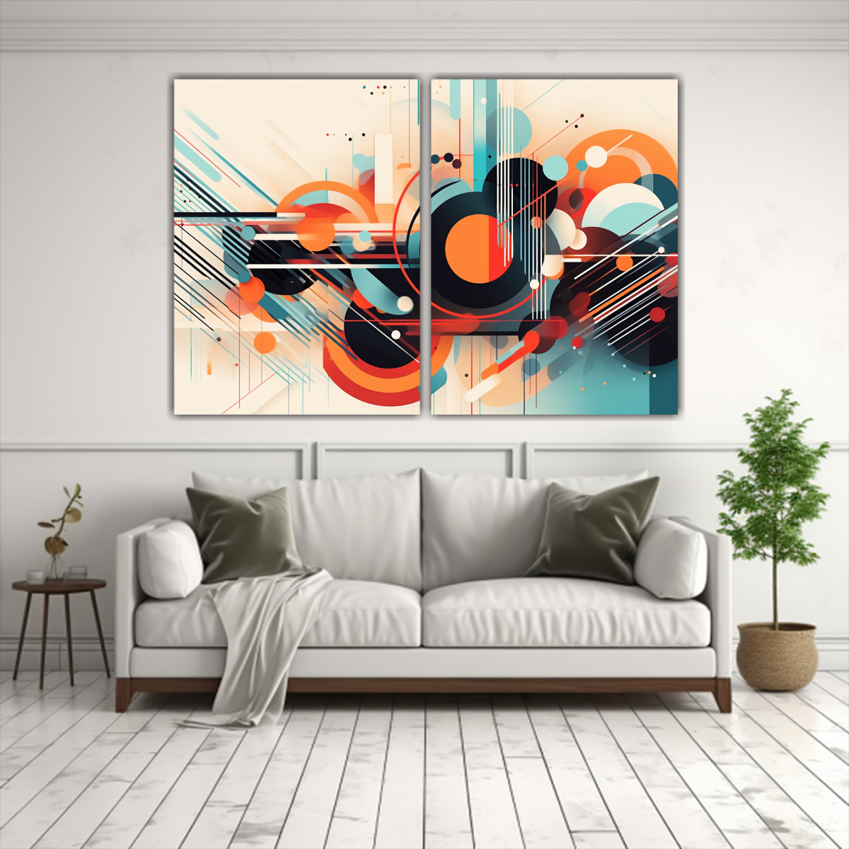 Cuadros Abstractos Futuristas Con Líneas En Perspectiva - Compra Online ...