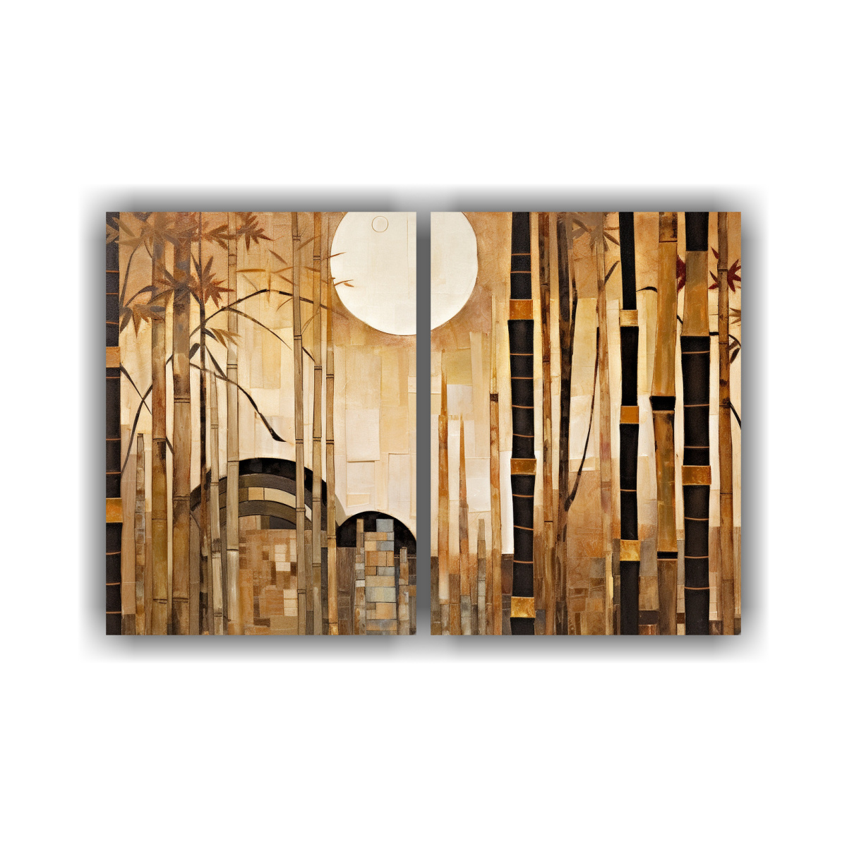 cuadros-concepto-pop-art-en-tonos-p-rpura-marr-n-y-beige