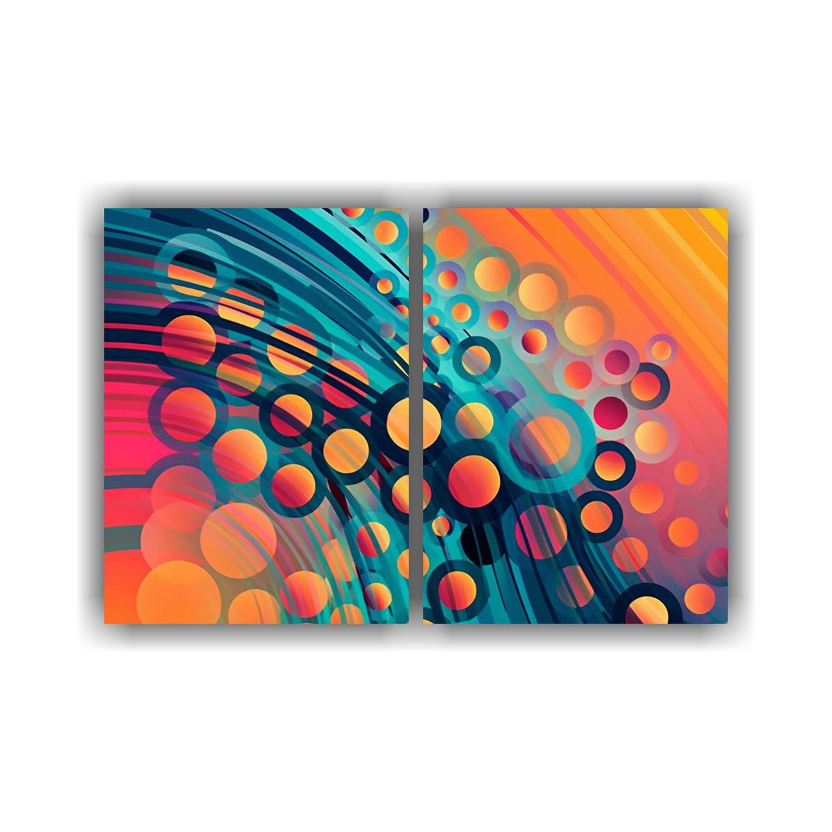 cuadros-de-estilo-galer-a-con-c-rculos-radiales-en-fondo-colorido-