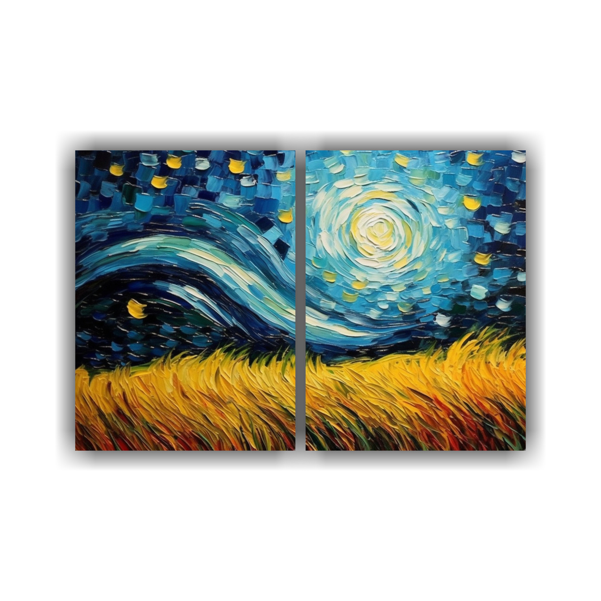 cuadros-fotograf-a-campo-trigo-nocturno-estrellado-crear-una-pintura