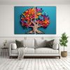 cuadros-originales-con-rbol-colorido-y-escultura-de-papel-1