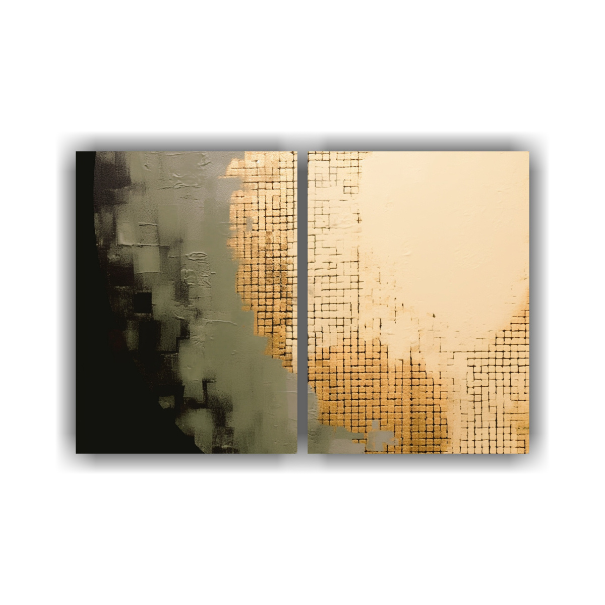 cuadros-vanguardia-con-hoja-de-oro-muy-ligera-y-lava-fundida