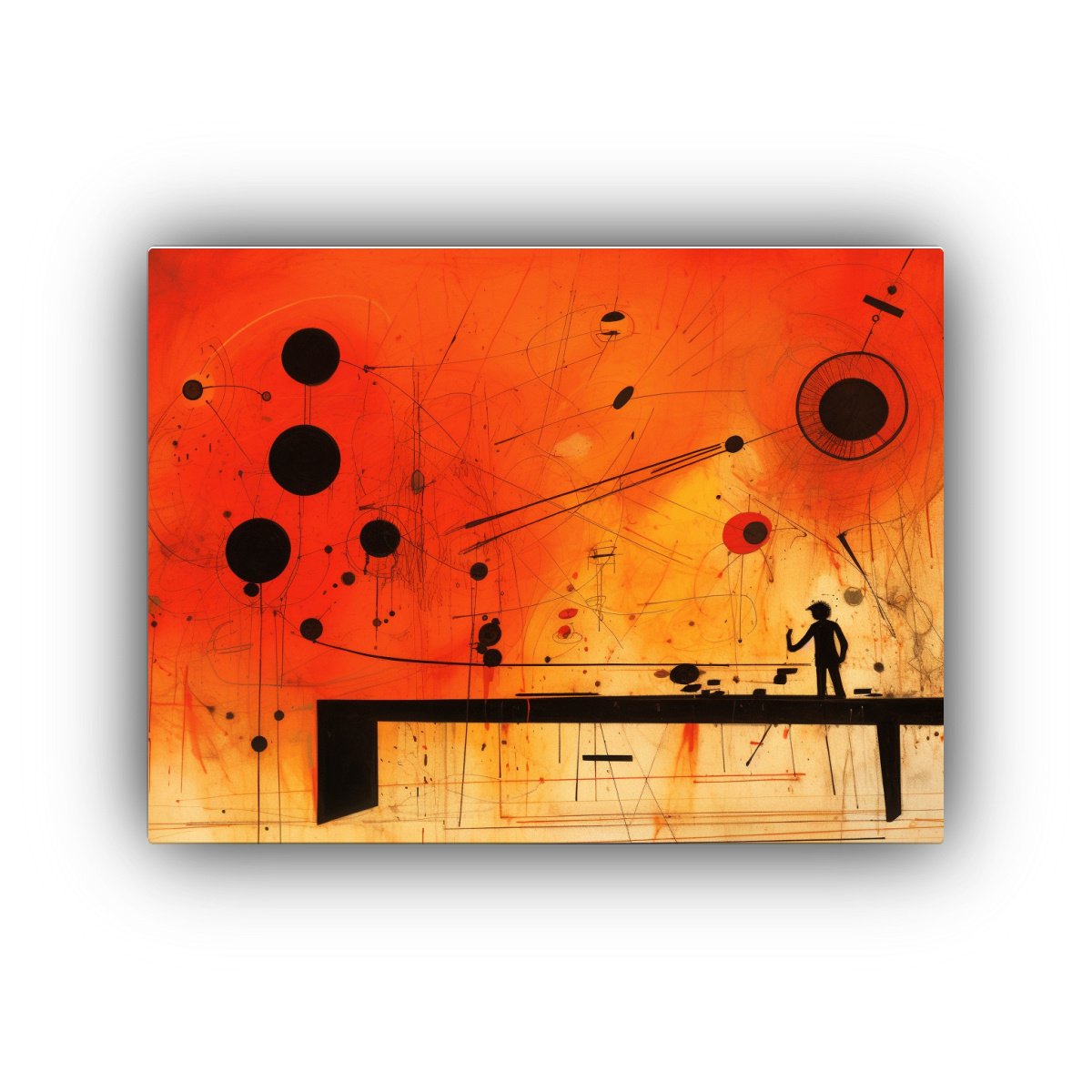 lienzo-rojo-con-dibujo-en-negro-estilo-enigm-tico