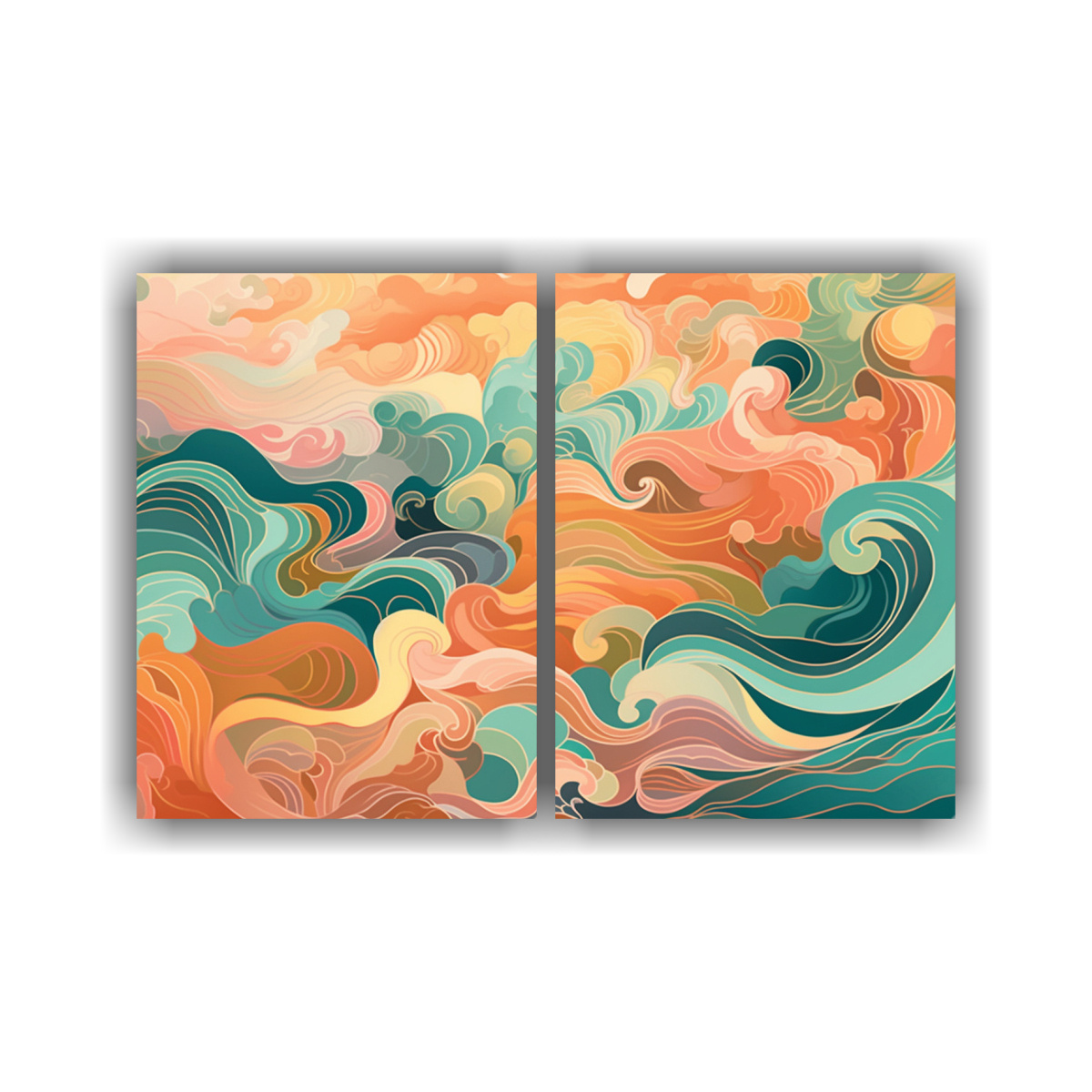 pintura-abstracta-africana-con-ondas-en-colores-vibrantes