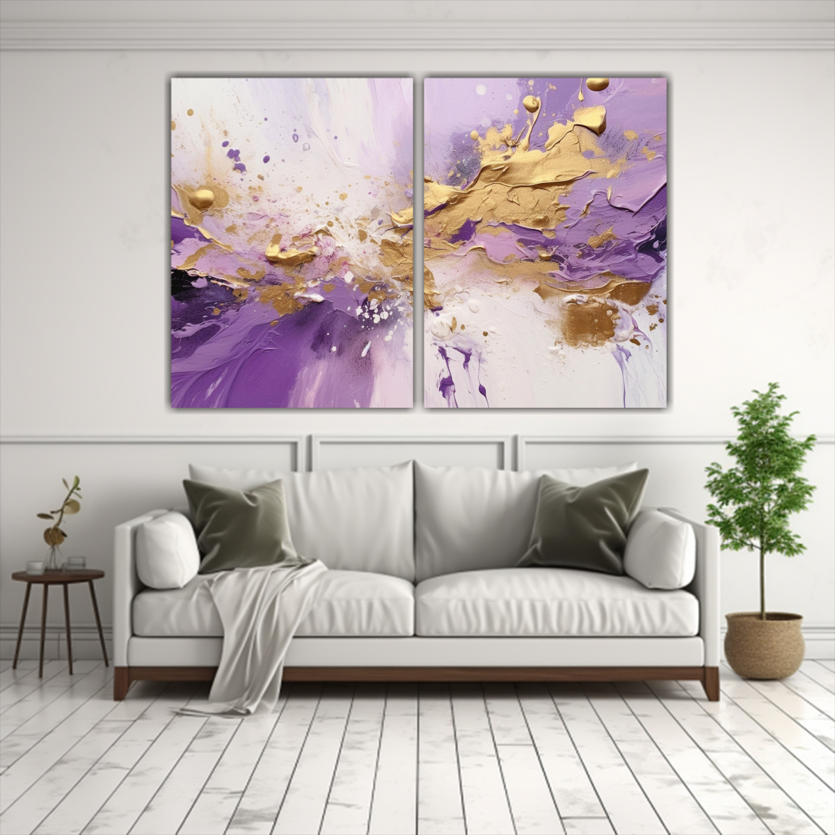 pintura-abstracta-morada-blanca-y-dorada-sobre-lienzo-blanco-1
