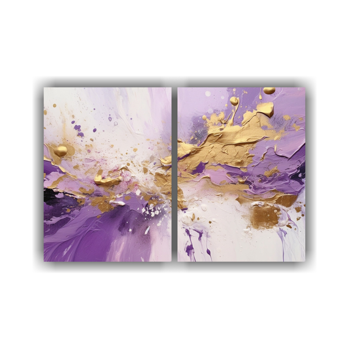 pintura-abstracta-morada-blanca-y-dorada-sobre-lienzo-blanco