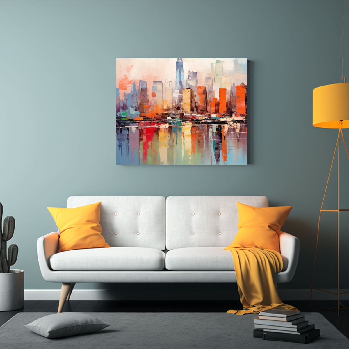 pintura-contempor-nea-de-un-horizonte-colorido-con-skyline-en-tonos-rosa-1