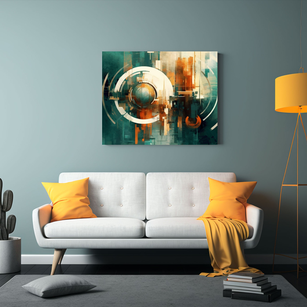 pintura-de-pared-abstracta-espacial-en-cobre-y-blanco-1