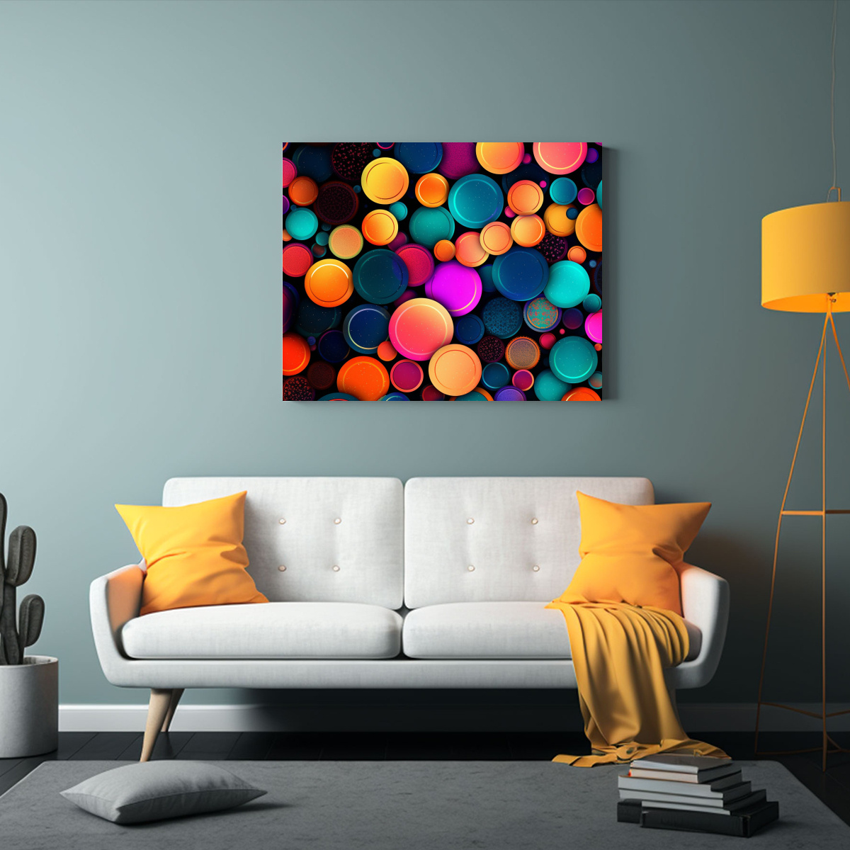 pintura-decorativa-colorida-con-patr-n-de-c-rculos-sobre-fondo-negro-1