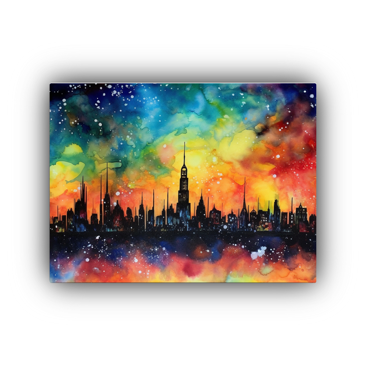 pintura-decorativa-original-ciudad-fant-stica-de-los-ngeles-california