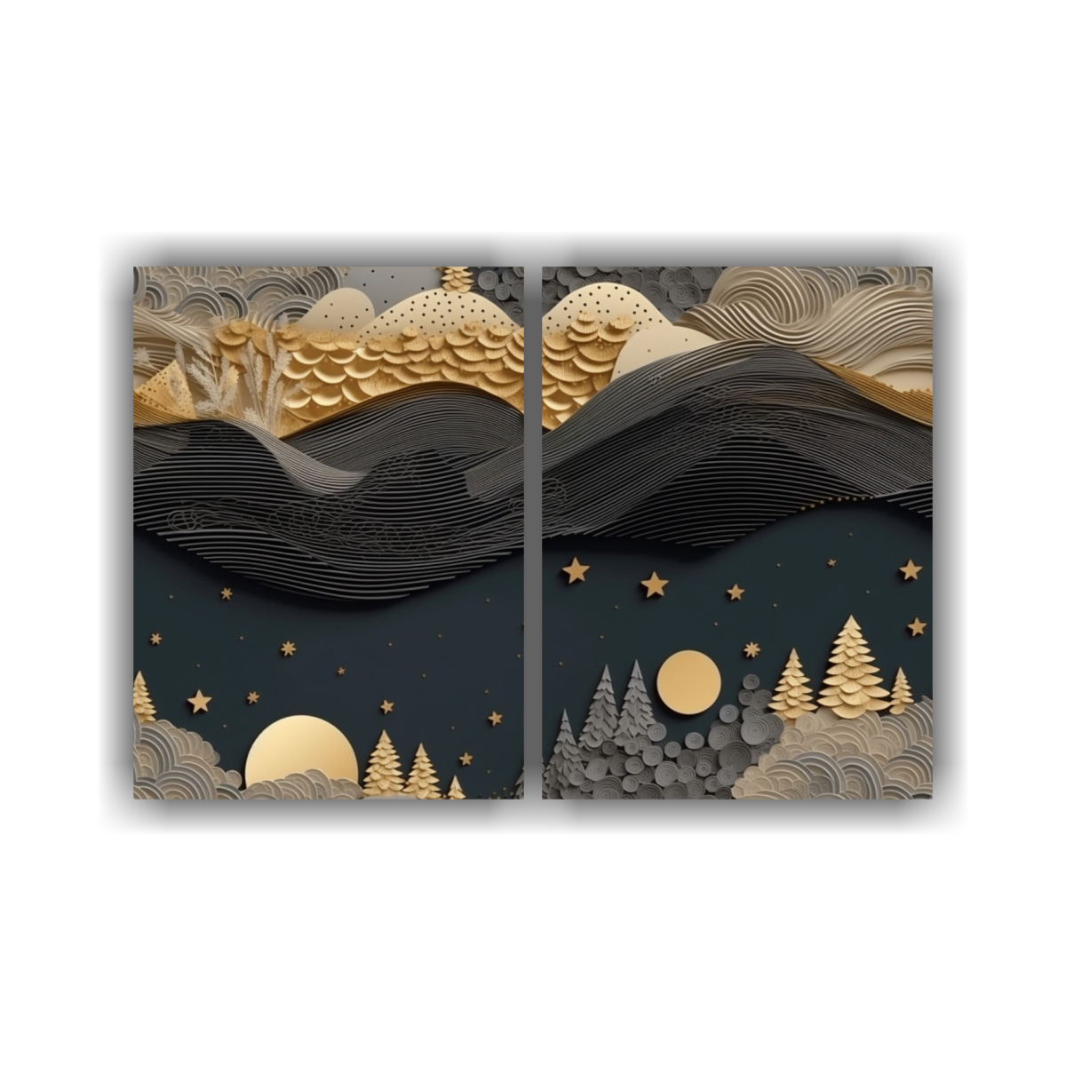 pintura-en-lienzo-con-l-neas-finas-estilo-arte-de-fibra-dorada-y-oscura