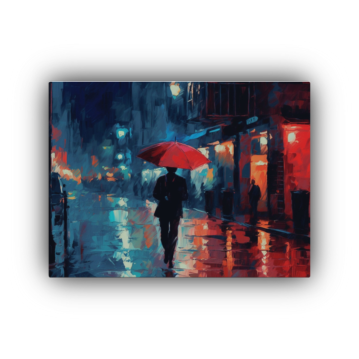 pintura-nocturna-de-persona-caminando-bajo-la-lluvia