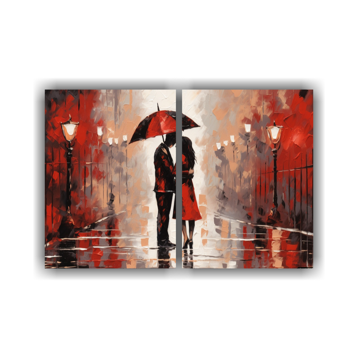 pintura-pareja-bes-ndose-bajo-la-lluvia-arte-detalle