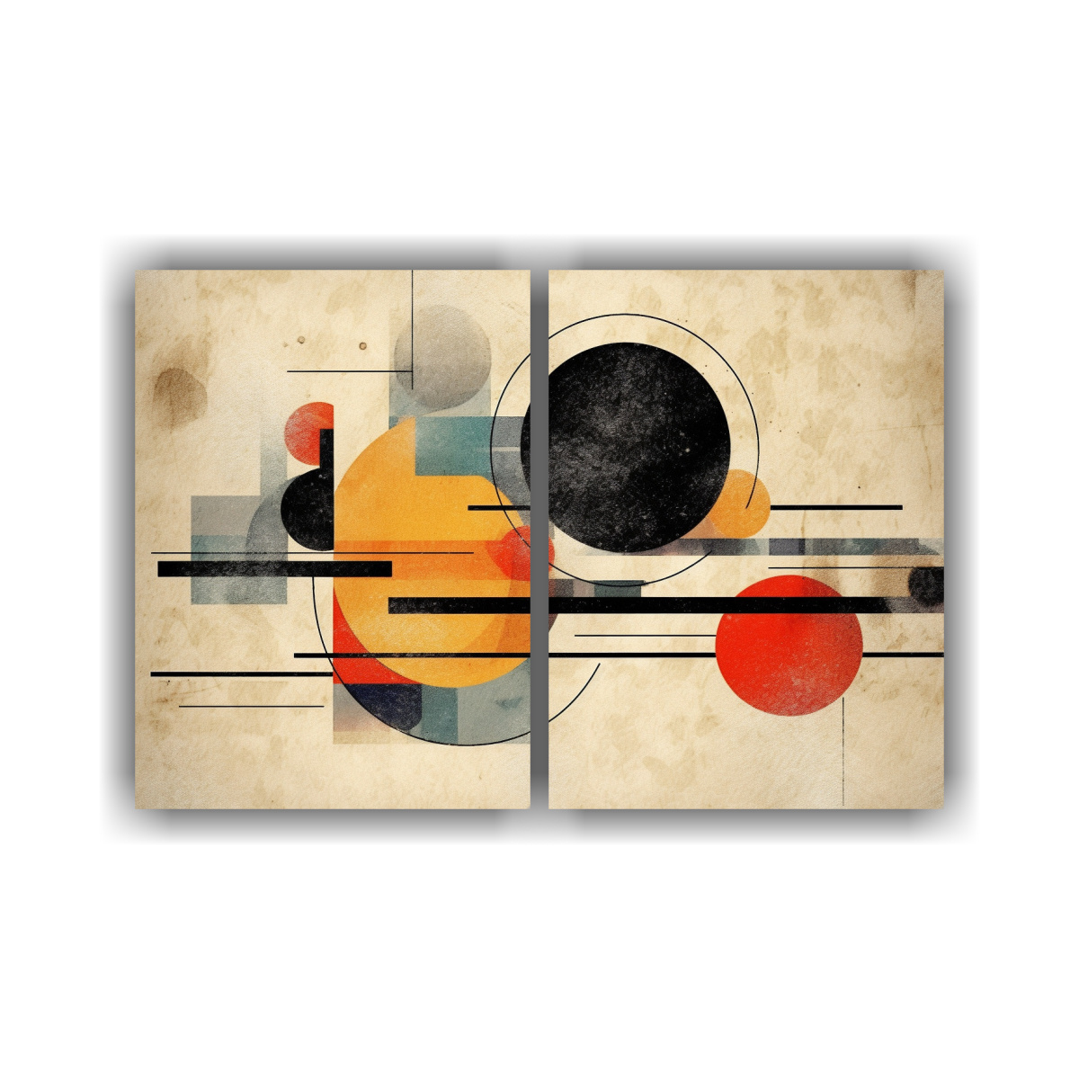 pinturas-abstractas-en-estilo-bauhaus-con-grano-de-papel-