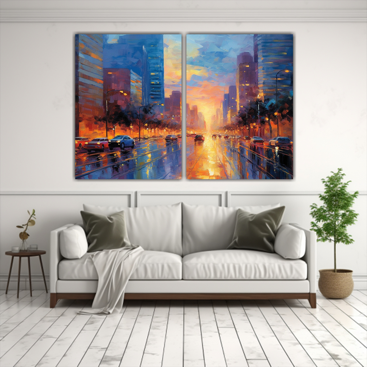 pinturas-acr-licas-de-ciudad-animada-al-anochecer-1