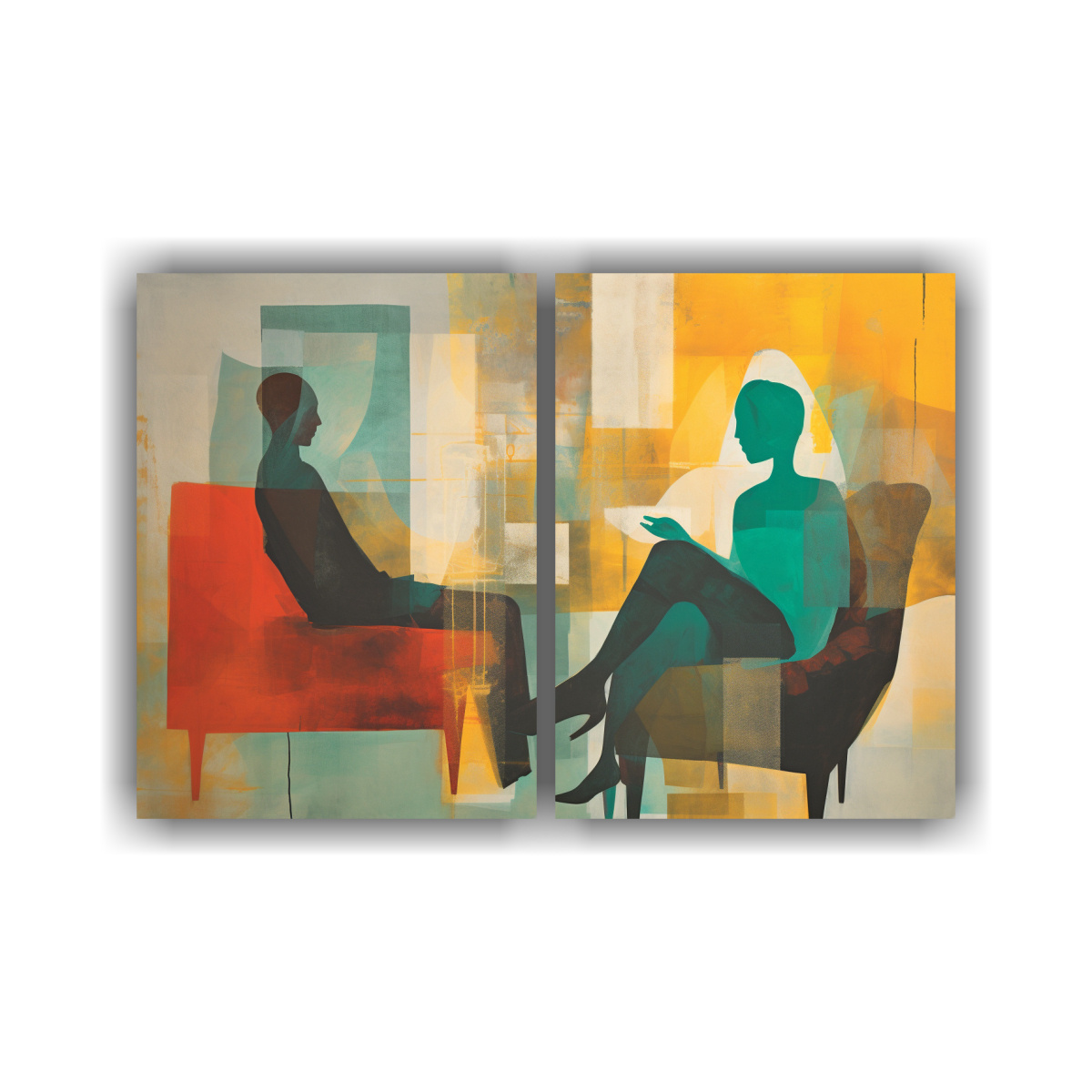 pinturas-de-lienzo-conceptual-pareja-en-sof-