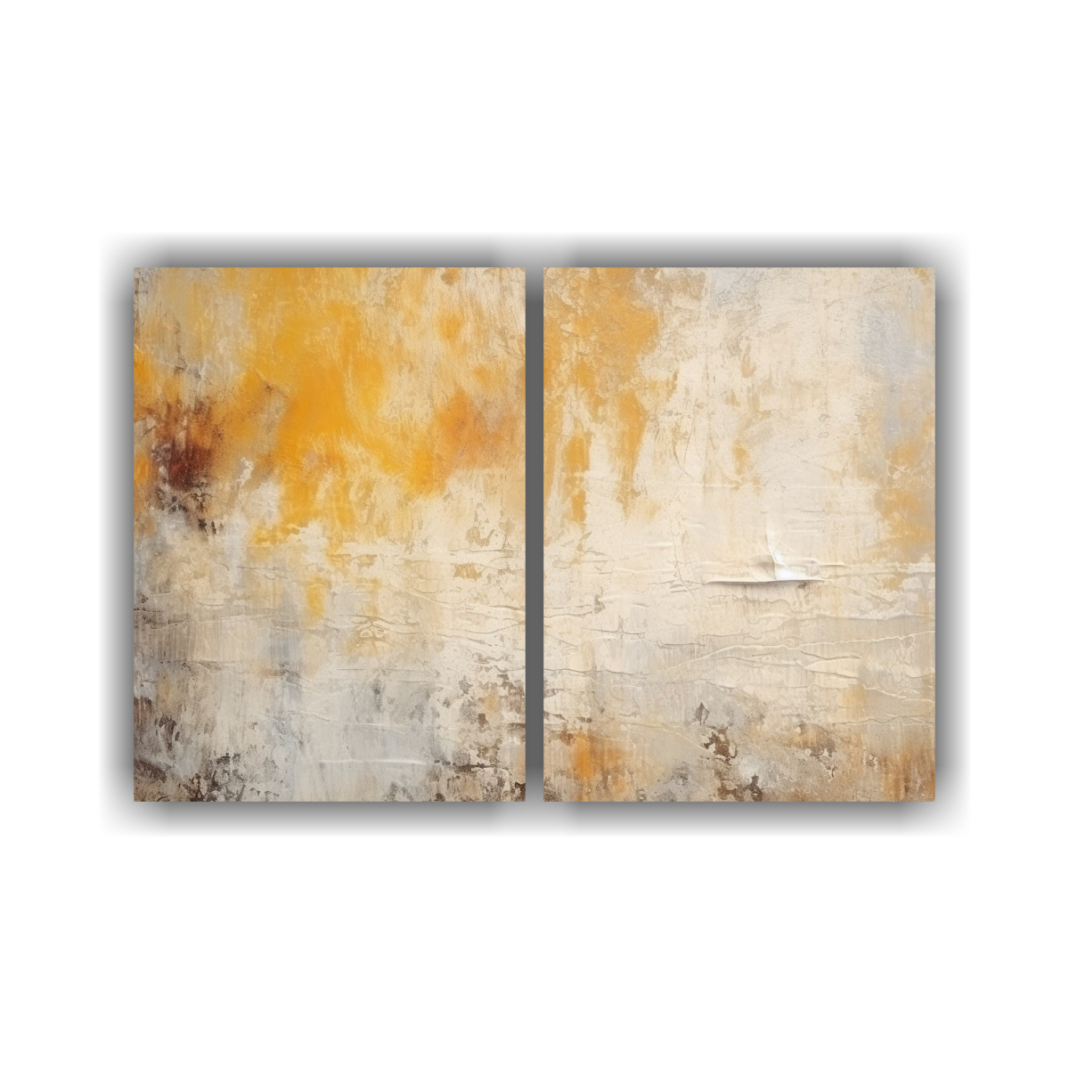 pinturas-decorativas-abstractas-de-fondo-amarillo-claro-gris-ceo-texturizado