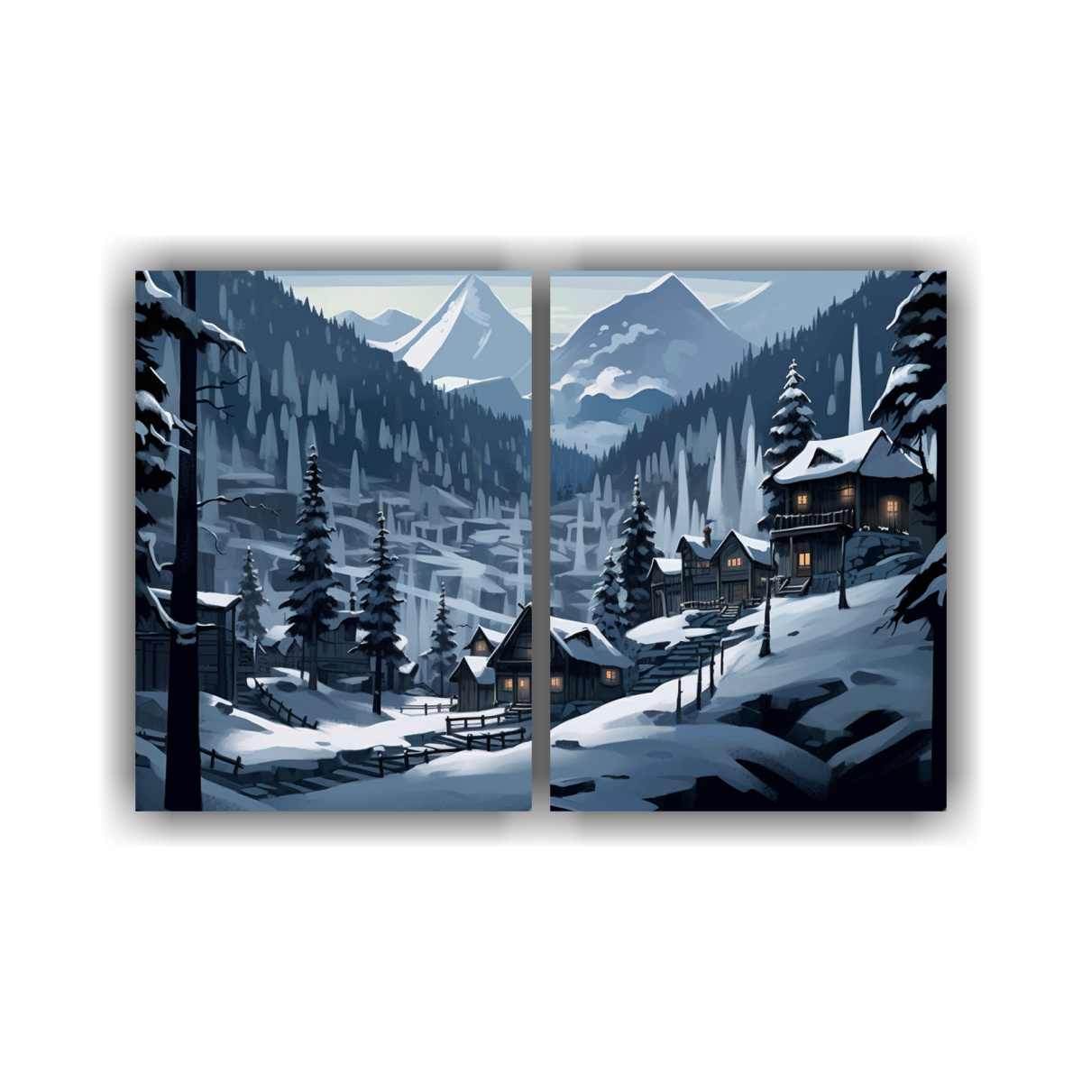 pinturas-decorativas-de-paisaje-alpino-abstracto-cl-sico-y-anime-