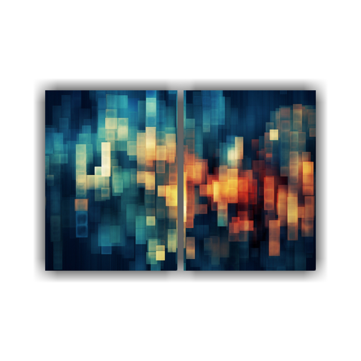 pinturas-decorativas-de-pared-en-azul-con-formas-de-puntos-y-l-neas-