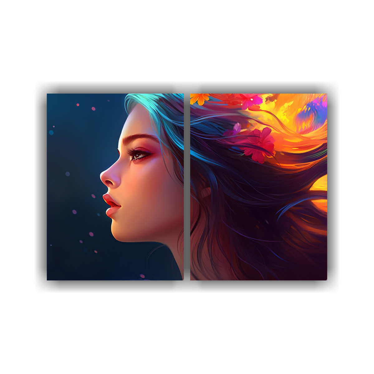 pinturas-decorativas-de-una-chica-con-medio-rostro-en-vista-lateral