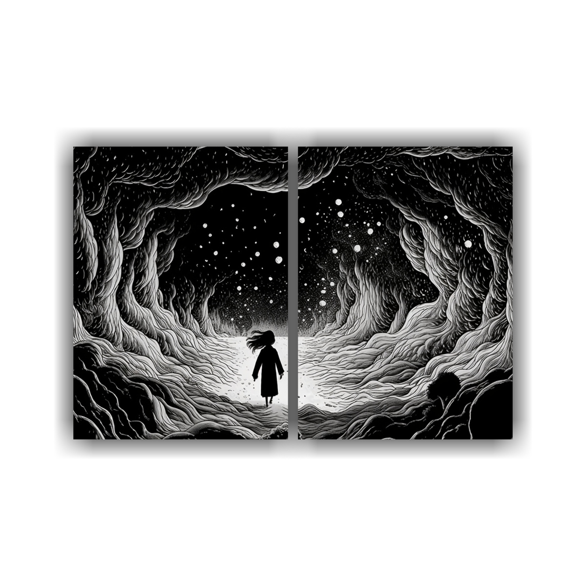 pinturas-lienzo-minimalismo-adolescente-invocando-magia-lfica-